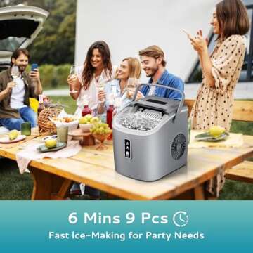 EUHOMY Quick Ice Maker Machine for Home & Adventure
