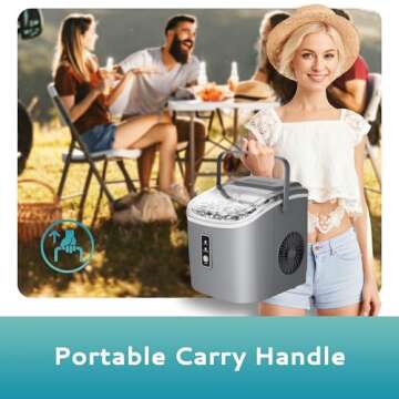 EUHOMY Quick Ice Maker Machine for Home & Adventure