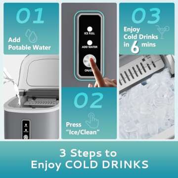 EUHOMY Quick Ice Maker Machine for Home & Adventure