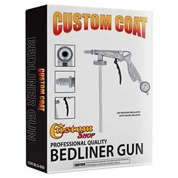 U-Pol Raptor 4 Quart Kit - Black Urethane Spray-On Truck Bed Liner Kit Custom Coat Spray Gun with Regulator - Bonus Aerosol Bedliner Can