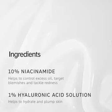 The INKEY List 10% Niacinamide Serum, Lightweight Oil Control Serum Helps with Blemishes and Appearance of Redness, Hydrating 1% Hyaluronic Acid 30ml, 1 fl oz