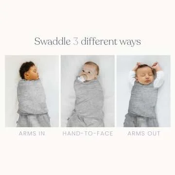 HALO Baby Sleepsack Swaddle Wearable Blanket, 3-Way Adjustable Infant Sleepsack, TOG 1.5, Ideal Temp, Navy/Orange, Newborn, 0-3 Months, 6-12 Pounds