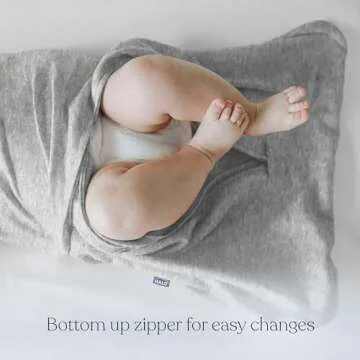 HALO Baby Sleepsack Swaddle Wearable Blanket, 3-Way Adjustable Infant Sleepsack, TOG 1.5, Ideal Temp, Navy/Orange, Newborn, 0-3 Months, 6-12 Pounds