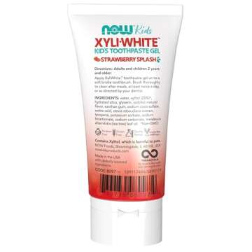 NOW Foods Solutions, Xyliwhite™ Toothpaste Gel for Kids, Strawberry Splash Flavor, Kid Approved! 3...