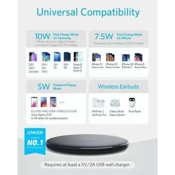Anker Wireless Charger 313 for iPhone & AirPods