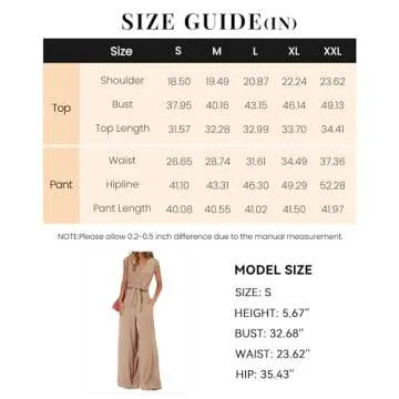 PRETTYGARDEN Vacation Outfits For Women 2025 Crop Tops Flowy Pant Sets 2 Piece Dressy Jumpsuits Summer Beach Wear(Solid Khaki,Medium)