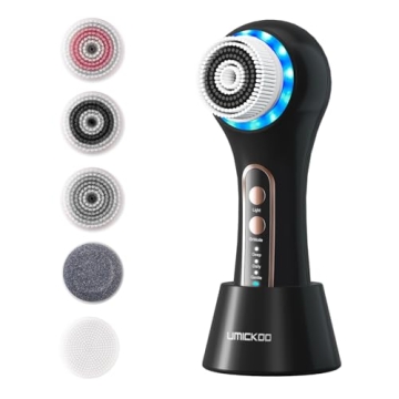 UMICKOO Face Scrubber Exfoliator Waterproof 5 Brush Heads