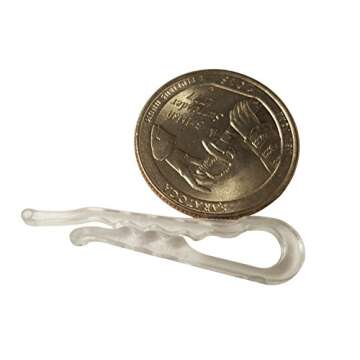NiftyPlaza U Shape Clear Durable Plastic Alligator Clips for Garment Holding (500 Count)