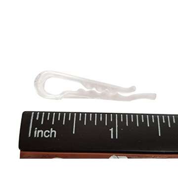 NiftyPlaza Durable U Shape Plastic Alligator Clips 500 Count