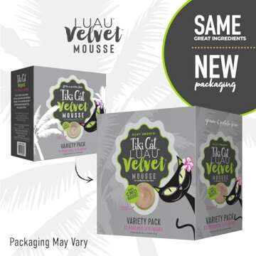 Tiki Cat Velvet Mousse, Protein Blend in Broth Variety Pack, Complete Nutrition for Balanced Diet, W...