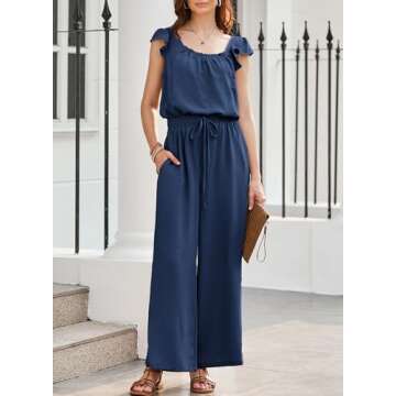 Stylish Dokotoo Jumpsuits for Women with Ruffle Sleeves