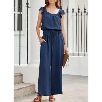 Stylish Dokotoo Jumpsuits for Women with Ruffle Sleeves