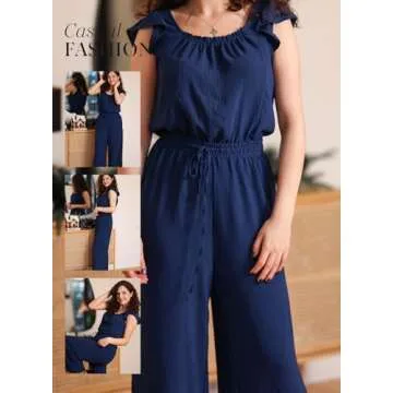 Stylish Dokotoo Jumpsuits for Women with Ruffle Sleeves