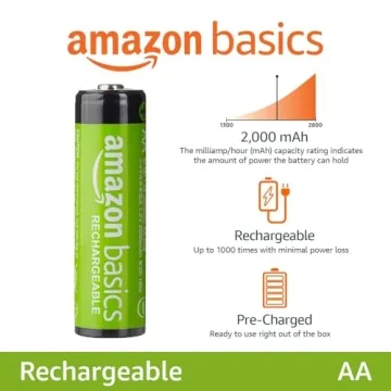 Amazon Basics Rechargeable AA NiMH Batteries 2000 mAh