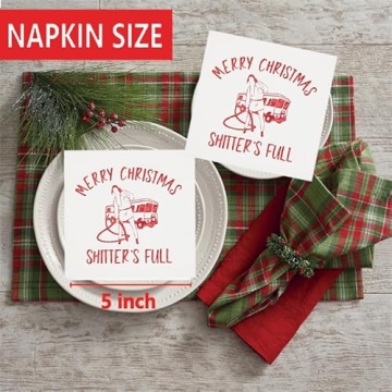 Merry Christmas Full Napkins - Perfect Holiday Party Decor