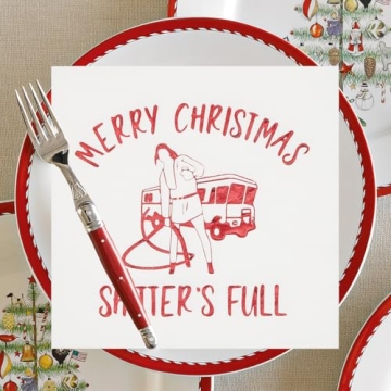 Merry Christmas Full Napkins - Perfect Holiday Party Decor
