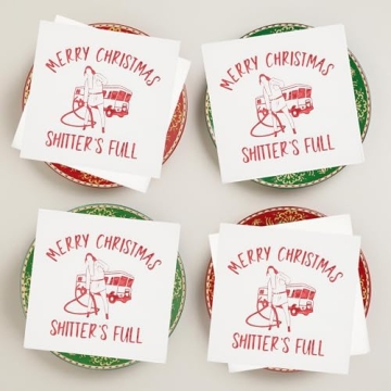 Merry Christmas Full Napkins - Perfect Holiday Party Decor
