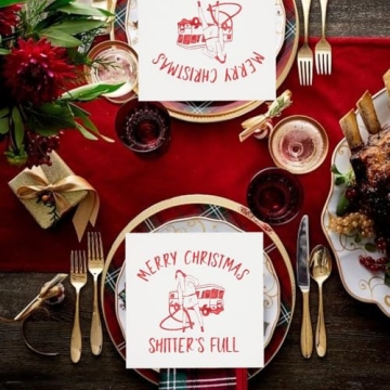 Merry Christmas Full Napkins - Perfect Holiday Party Decor