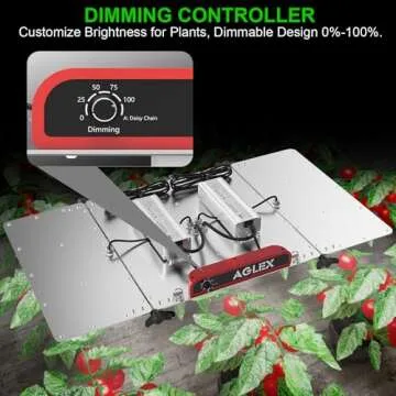 AGLEX K4000 LED Grow Light - Full Spectrum & Dimmable