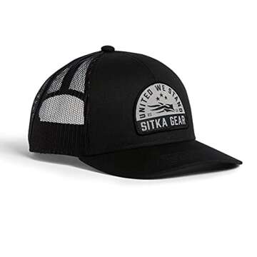 SITKA Gear 20263 Men's United One Size Fits All Mid Pro Trucker Cap, Sitka Black