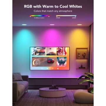 Govee Smart Recessed Lighting 6 Inch, Wi-Fi Bluetooth Direct Connect RGBWW LED Downlight, 65 Scene M...