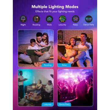 Govee Smart Recessed Lighting 6 Inch, Wi-Fi Bluetooth Direct Connect RGBWW LED Downlight, 65 Scene Mode, LED can Lights Work with Alexa & Google Assistant with Junction Box, 1100 Lumen, 4 Pack