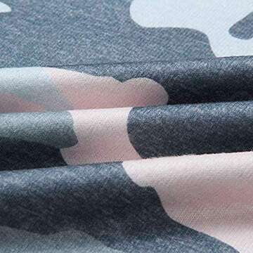 Actloe Women Crew Neck Camouflage Long Sleeve Shirts Pullover Sweatshirts Casual Tops Green Medium