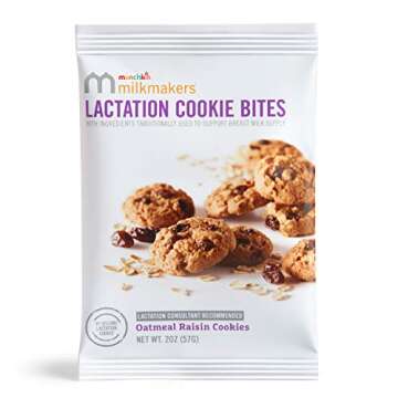 Munchkin® Milkmakers® Lactation Cookie Bites, Oatmeal Raisin, 10 Ct (Contains Fenugreek)