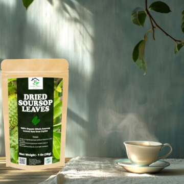 Dried Whole Soursop Leaves (1 Oz / 28 g) Hoja De Guanabana Entera Natural Herbs Leaf Tea Organic Dri...