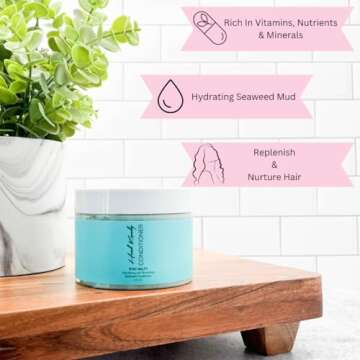 Head Kandy Stay Salty Sea Salt Purifying & Detoxifying Conditioner | Safe for Colored Treated Hair | Seaweed For Hydration, Volume & Shine | 12 oz