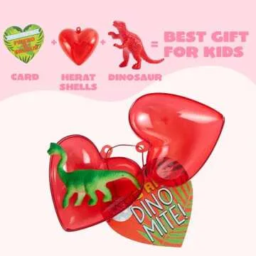 JOYIN Valentine's Day Toys Set with Dinosaurs for Kids