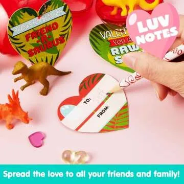 JOYIN Valentine's Day Toys Set with Dinosaurs for Kids