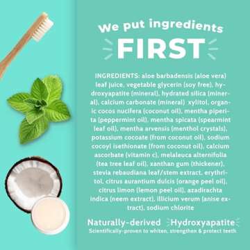 Dr. Brite Mint Natural Whitening Toothpaste with Activated Coconut Charcoal and VIT C, Mint, 5 Ounce (TRTAZ11A)