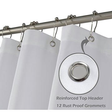 N&Y HOME Luxury Fabric Shower Curtain Liner 72x84