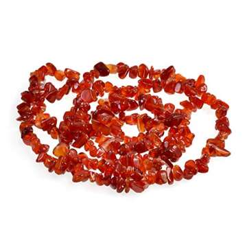 AD Beads 34 inches 5-10mm Natural Chips Nuggets Freeform Tumbled Irregular Gemstone for Necklace Bracelet Earring Chandelier Healing Crystal(Orange Red Carnelian)