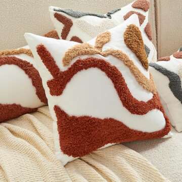 Unique Lifein 18x18 Tufted Boho Pillow Cover