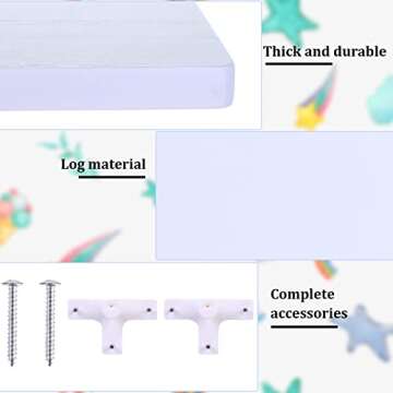 Haomian Kids Nursery Room Rainbow Shelves Cloud Wall Shelf for Kids' Room Wooden Cloud Shelf Nursery Cloud Decor Floating Cloud Shelf for Bathroom Living Room Bedroom Baby Room Nursery