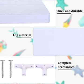 Haomian Kids Nursery Room Rainbow Shelves Cloud Wall Shelf for Kids' Room Wooden Cloud Shelf Nursery Cloud Decor Floating Cloud Shelf for Bathroom Living Room Bedroom Baby Room Nursery