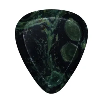 Crocodile Jasper Stone Guitar Or Bass Pick - 3.0 mm Ultra Heavy Gauge - 351 Shape - Specialty Handma...