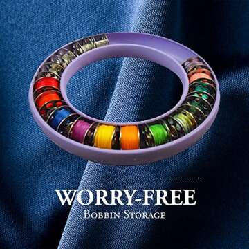 BobbinSaver Sewing Machine Bobbin Organizer - Holds 20+ Bobbins - Lavender