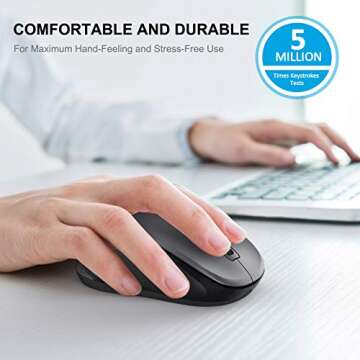 Ergonomic WisFox Wireless Mouse with 3 DPI Levels