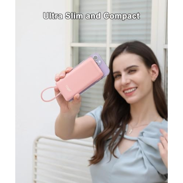 TG90° 10000mAh Portable Charger with Built-in Cables