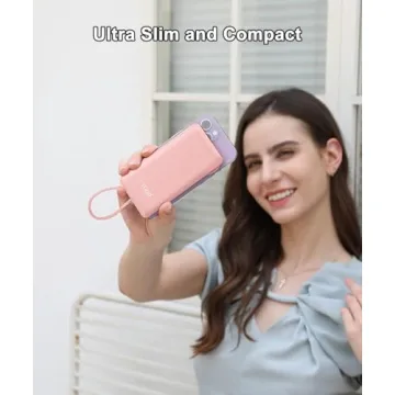 TG90° 10000mAh Portable Charger with Built-in Cables