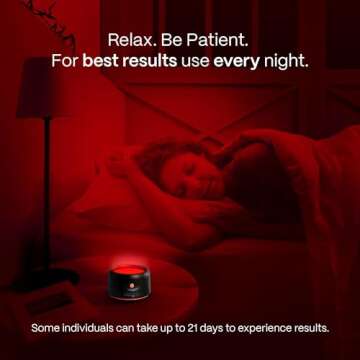 Helight® Sleep Red Light Therapy Sleep Device – 630nm Pure Red Light for Better Sleep – Sleep A...