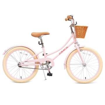ACEGER Girls Bike with Basket, Kids Bicycle for 3-13 Years, Included Coaster Brake & Caliper Brake, ...