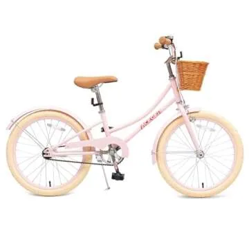 ACEGER Girls Bike with Basket, Stylish Kids Bicycle for 7-13 Years, Safety Features & Vibrant Design