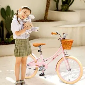 Sturdy & Cute ACEGER Girls Bike with Basket
