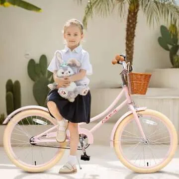 Sturdy & Cute ACEGER Girls Bike with Basket