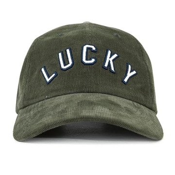 Lucky Brand Cotton Embroidered Baseball Cap - Comfortable Corduroy Style