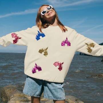 UNIQUEONE Colorful Bow Sweatshirt for Trendy Women